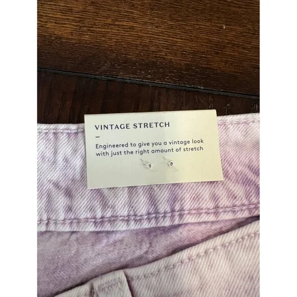 Universal Thread Vintage Midi Jean Shorts Purple Acid Wash Denim Raw Hem NEW 12 - Picture 5 of 10